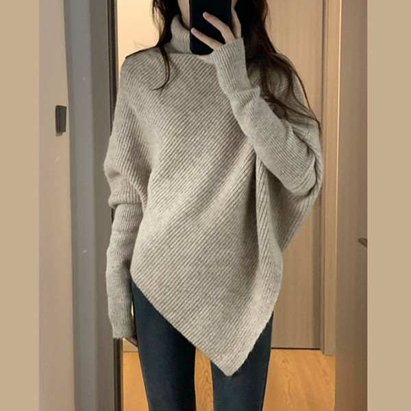 ALORA 下擺不規則針織毛衣 