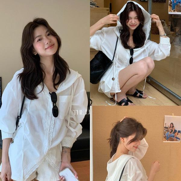 ALORA 夏日份圍蕾絲罩衫外套 