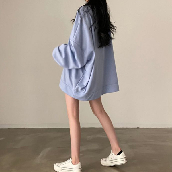 ALORA 早秋薄款落肩多色大學T 