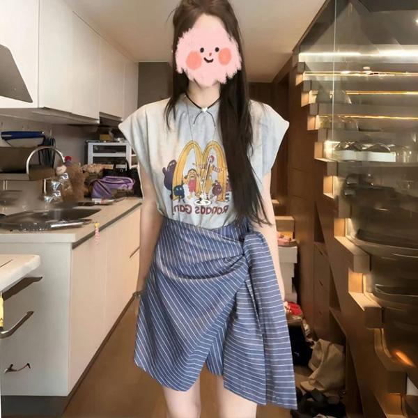 ALORA 字母M卡通印花兩件式套裝 