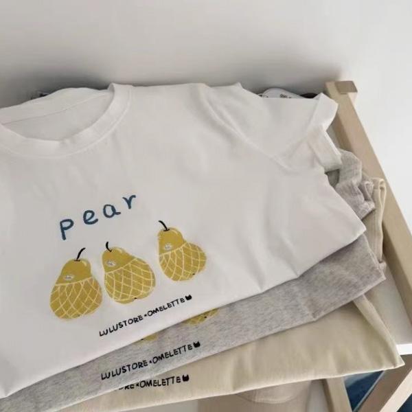 ALORA 三個梨子印花短T 