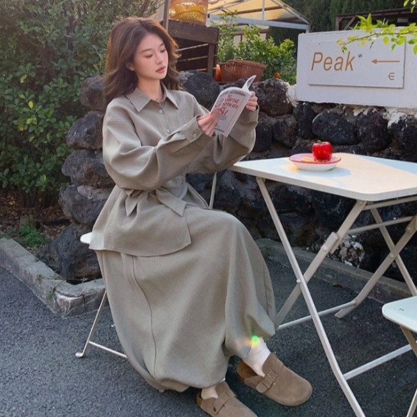 ALORA 森系慵懶感兩件式套裝 