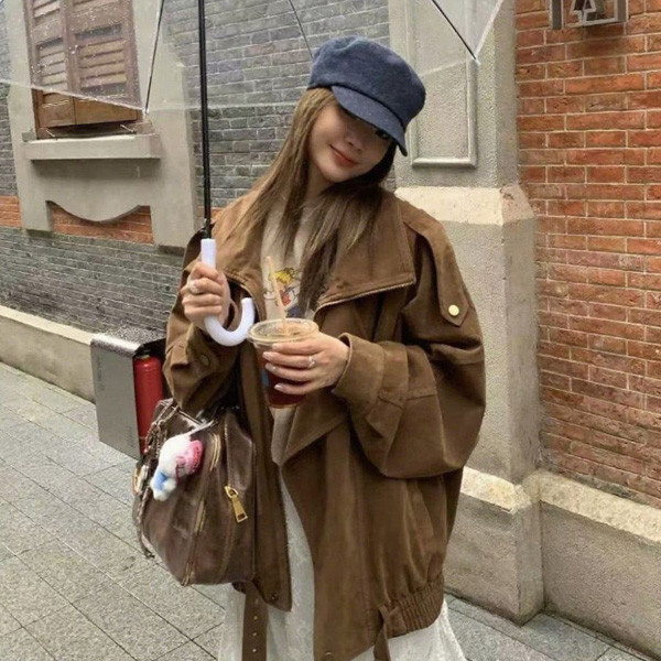 ALORA 美拉德機車夾克外套 