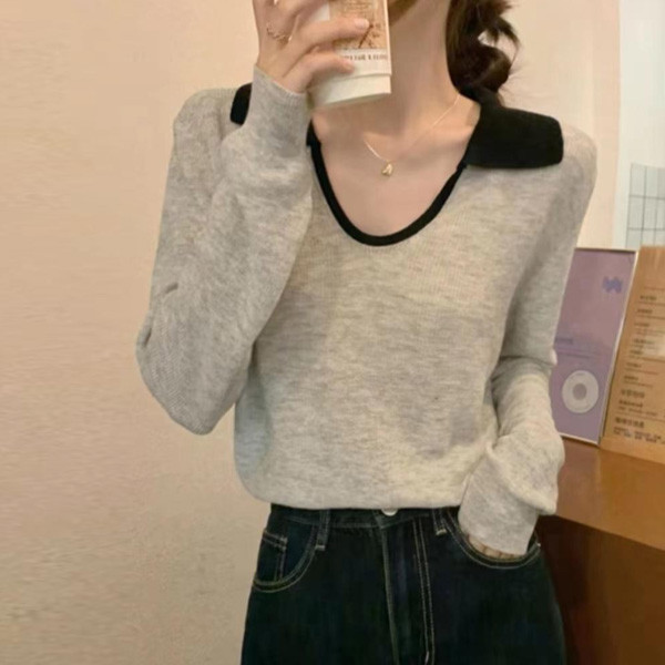 ALORA 高級小香翻領長T 