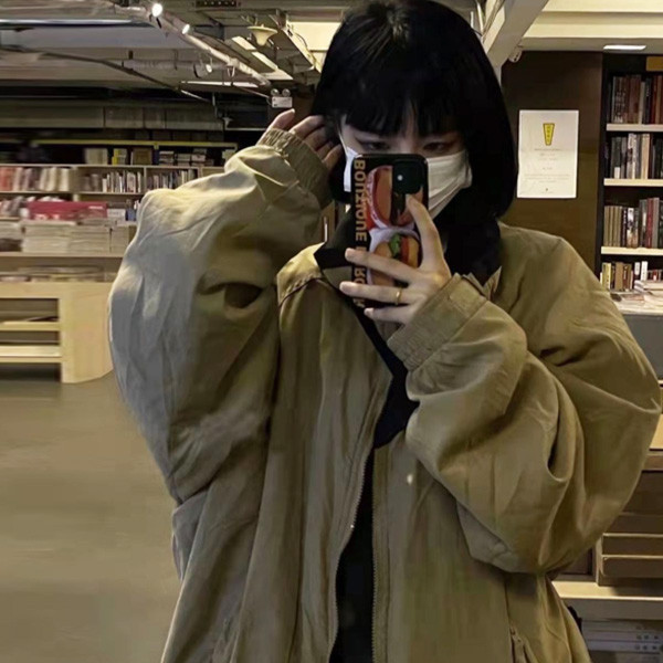 ALORA 派克感棕系翻領外套 