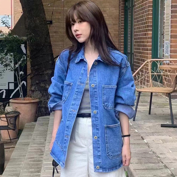 ALORA 復古牛仔口袋寬鬆外套 