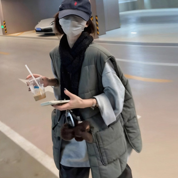 ALORA 鬆弛舒適夾棉馬甲背心 