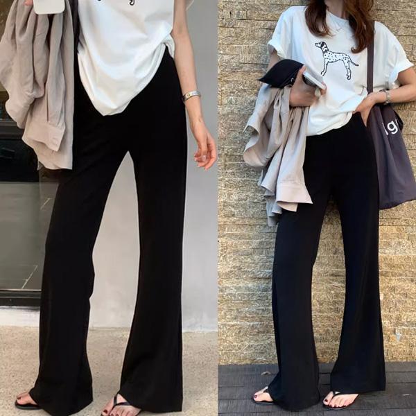 ALORA 顯瘦顯高!微喇叭休閒褲 