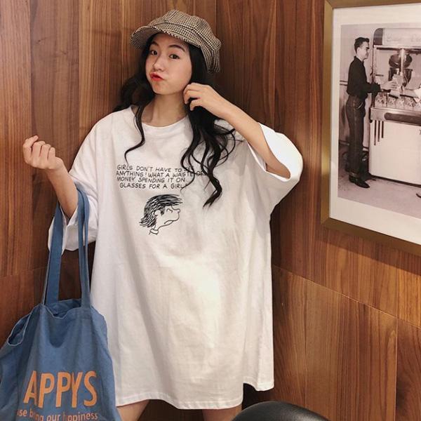 ALORA 美式卡通塗鴉印花短T 