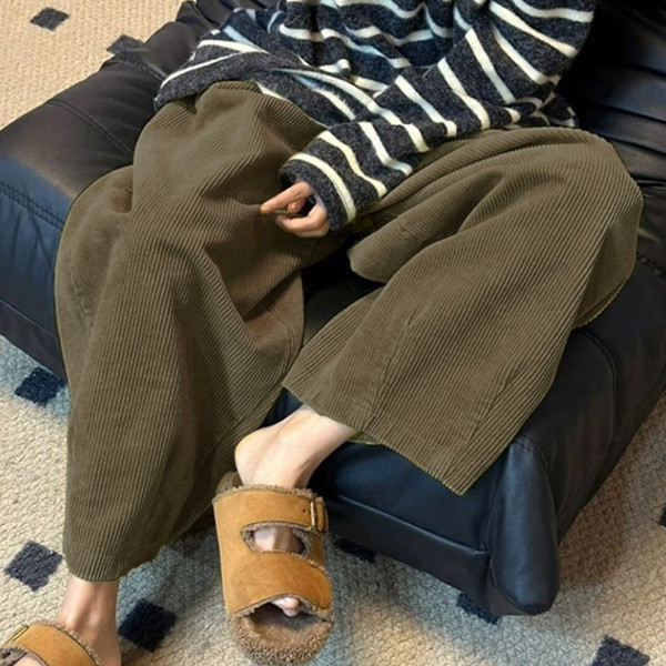 ALORA 復古寬鬆老爹休閒褲 