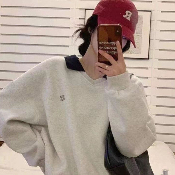 ALORA 翻領撞色POLO上衣 