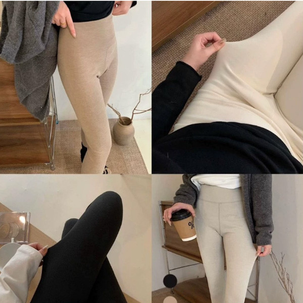 ALORA 羊絨秋冬加絨加厚內搭褲 