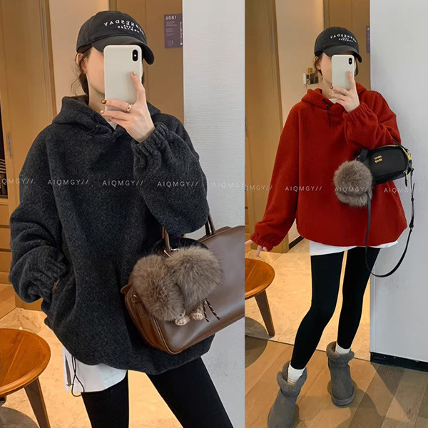 ALORA 下擺抽繩毛尼抽繩衛衣 