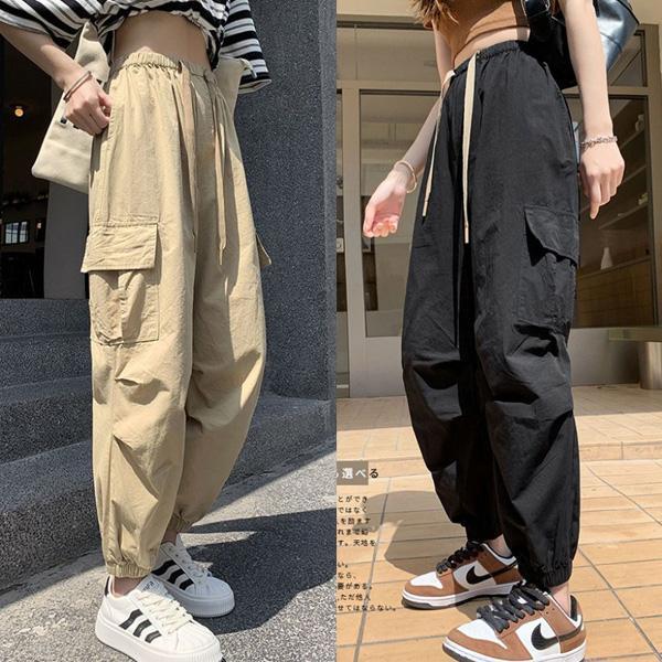 ALORA 工裝休閒縮口褲 