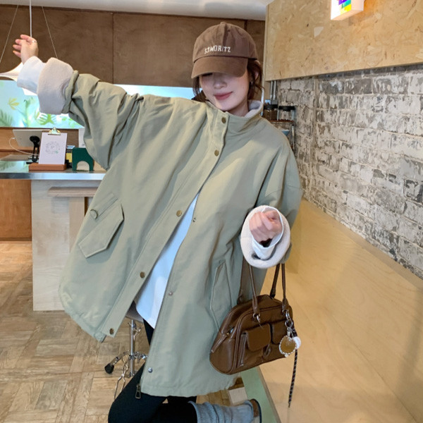 ALORA 懶人穿搭翻領羊羔毛外套 