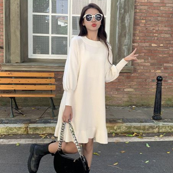 ALORA 魚尾下擺針織洋裝 