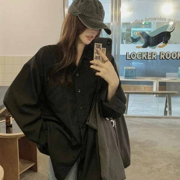 ALORA 秋季搭配!寬鬆長袖襯衫 