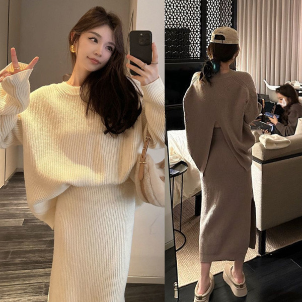 ALORA 背面心機開岔兩件式套裝 