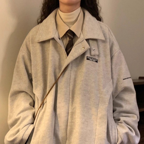 ALORA 復古小黑標翻領外套 