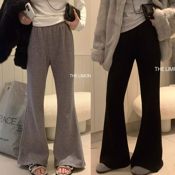 ALORA 秒變大長腿!加絨微喇叭褲 