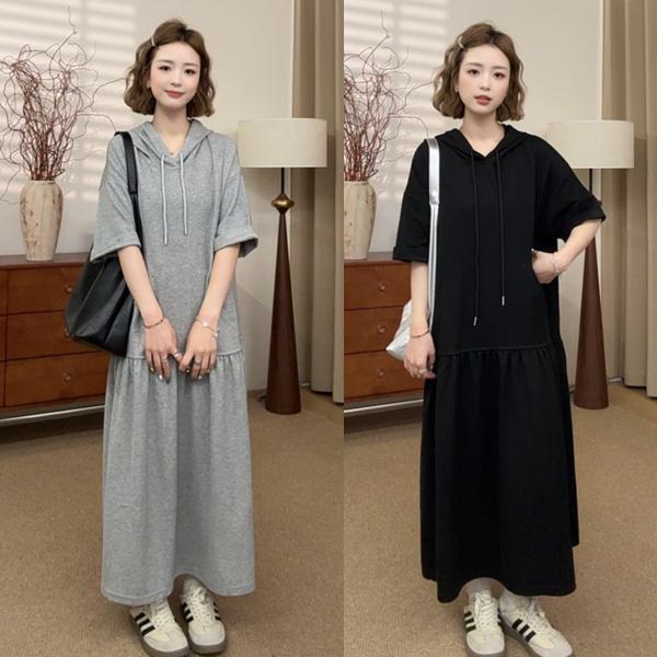ALORA 寬鬆大口袋連帽洋裝 