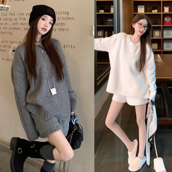 ALORA 秋冬必收!圓領針織兩件式套裝 