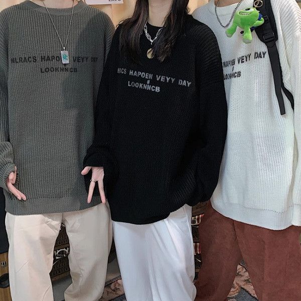 ALORA 男友風小小英文字針織毛衣 