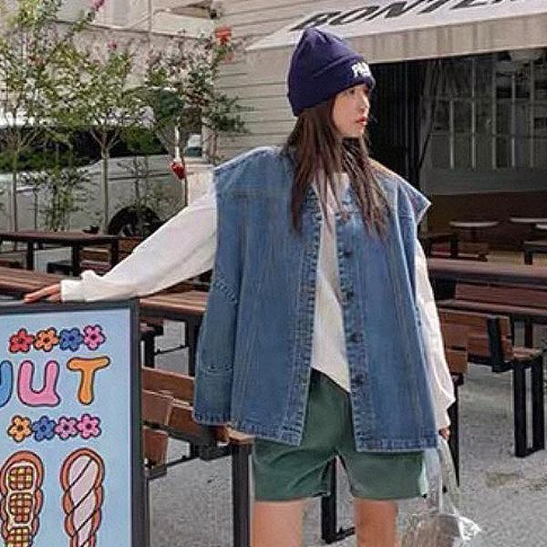 ALORA 重磅水洗牛仔馬甲 