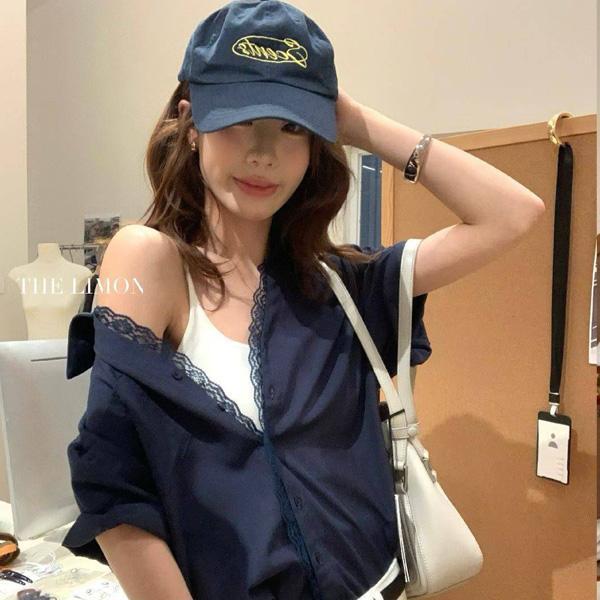 ALORA 蕾絲輕透慵懶感襯衫 