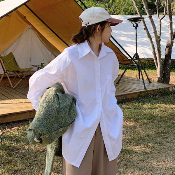ALORA 低調搭配口袋長袖襯衫 
