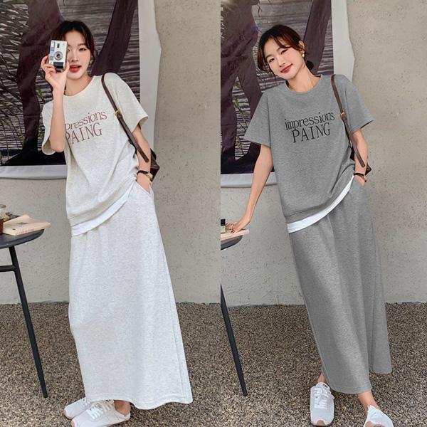 ALORA 英文字母裙兩件式套裝 