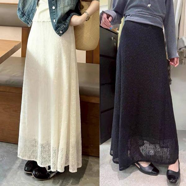 ALORA 氣質顯瘦飄逸蕾絲長裙 