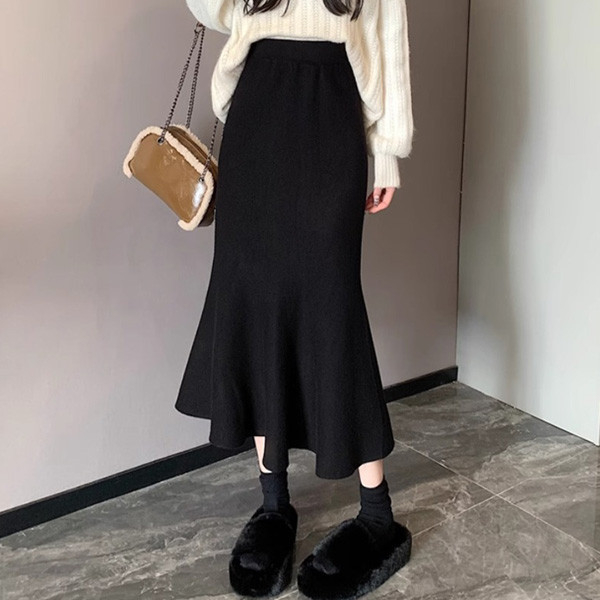 ALORA 合身包臀高腰魚尾裙 