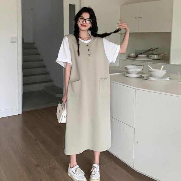 ALORA 春日暖陽洋裝兩件式套裝 