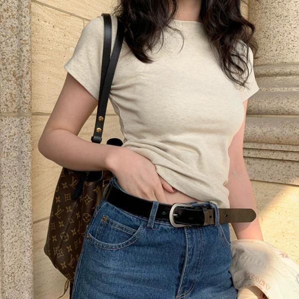 ALORA 圓領必收正肩短T 