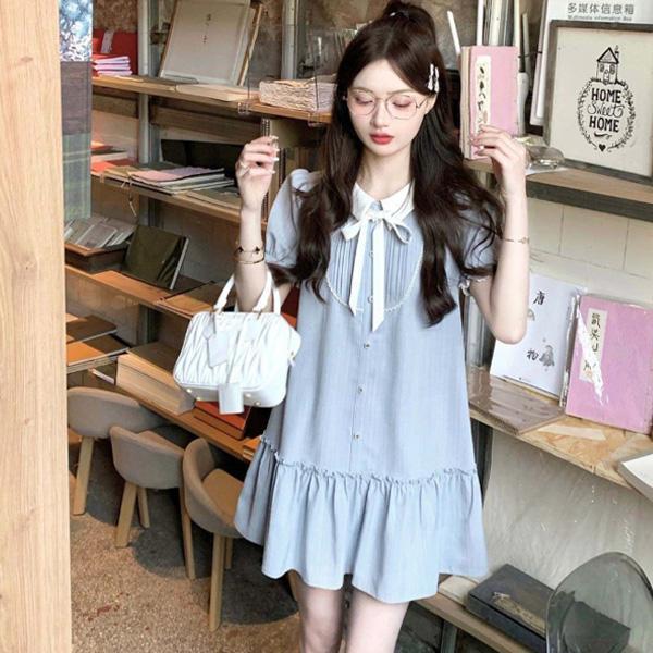 ALORA 鄰家女孩領結洋裝 