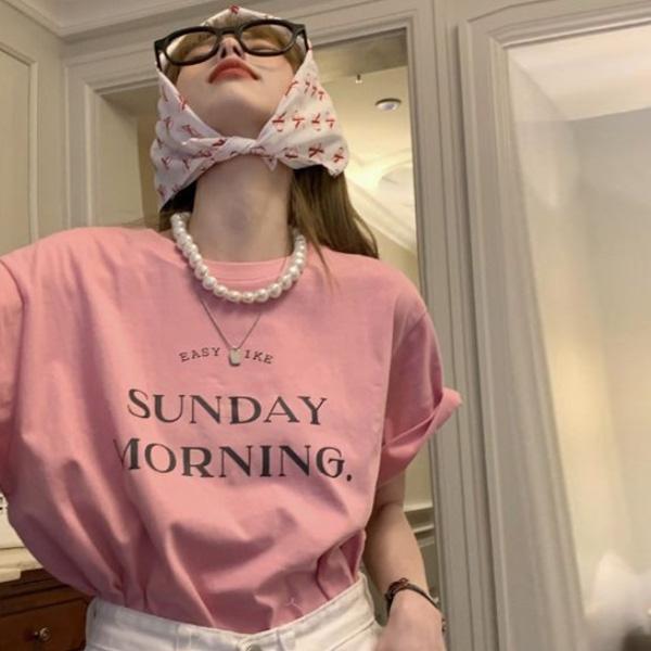 ALORA SUNDAY印花短T 