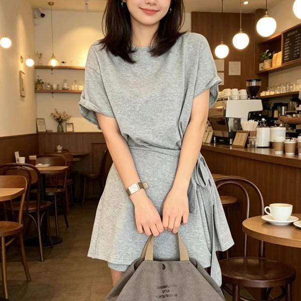 ALORA 質感好看側邊綁帶洋裝 