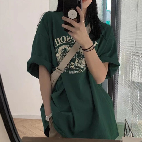 ALORA 單色羊咩咩印花短T 