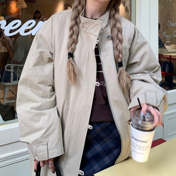 ALORA 校園女孩夾棉立領外套 