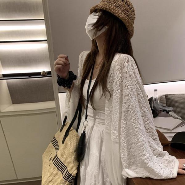 ALORA 滿版蕾絲拉鍊外套 