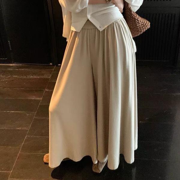 ALORA 慵懶風垂墜顯瘦寬褲 