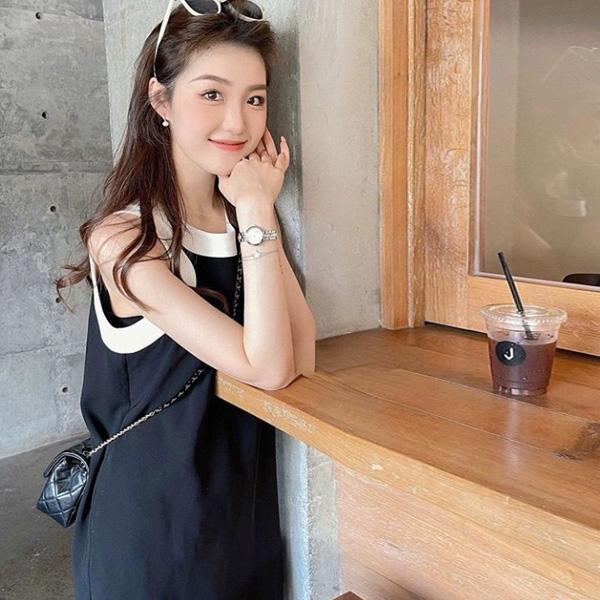 ALORA 小香風滾邊背心洋裝 