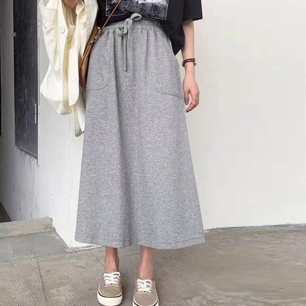 ALORA 抽繩傘狀休閒裙. 