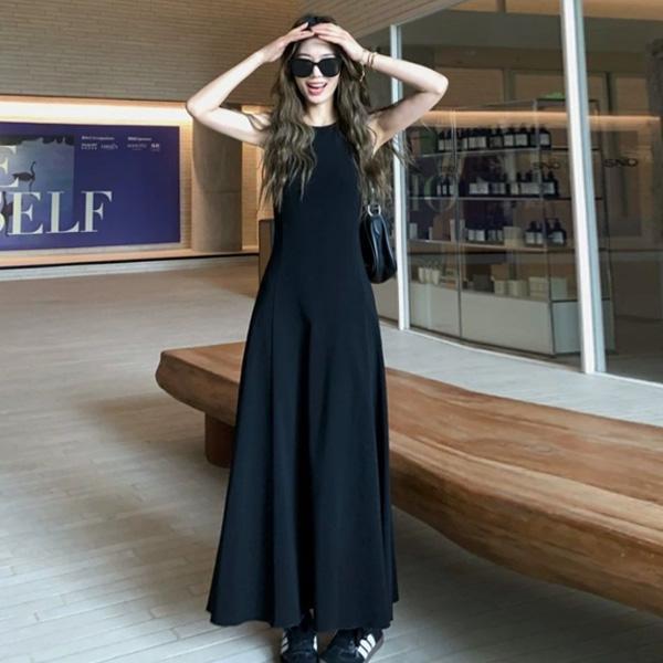 ALORA 隨興出大片~背心針織棉洋裝 