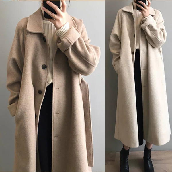 ALORA 韓劇女主角毛尼長外套 