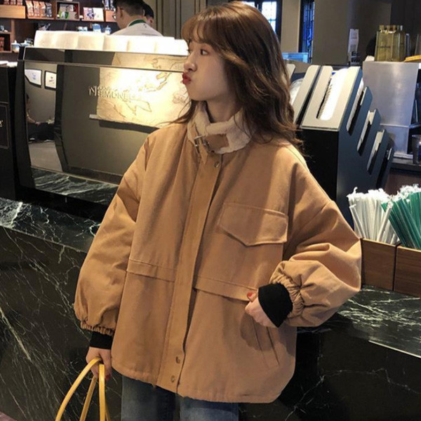 ALORA 冬季穿搭翻毛領繫帶外套 