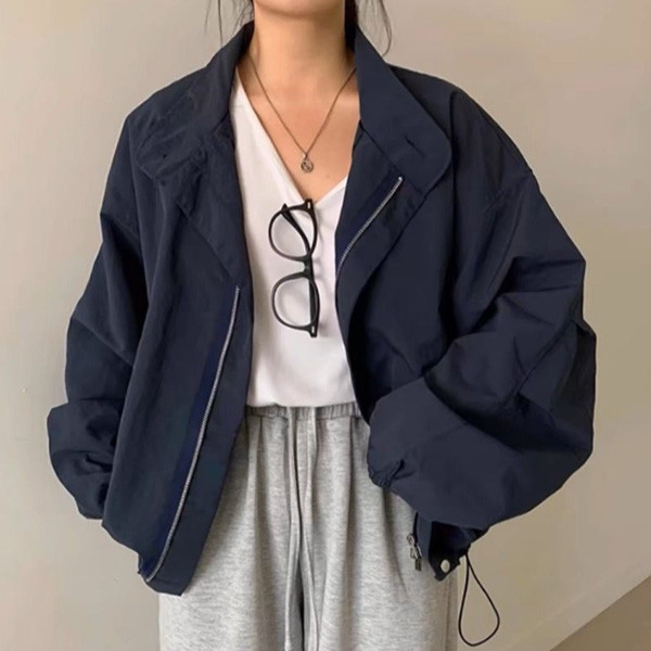 ALORA 薄款隨性工裝風衣外套 