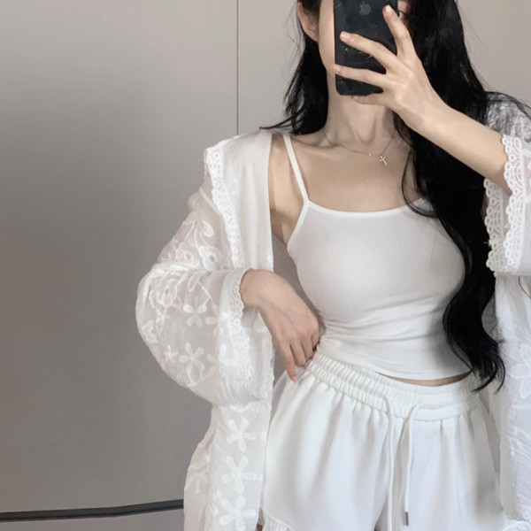 ALORA 重工刺繡連帽襯衫外套 