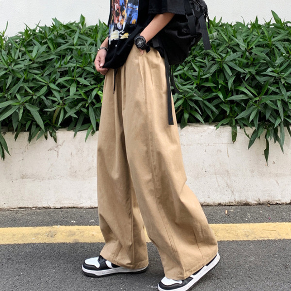 ALORA 褲頭鬆緊工裝休閒長褲 